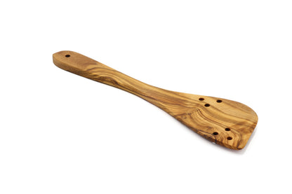 Olive wood perforated spatula
