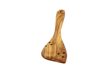 Olive wood perforated spatula