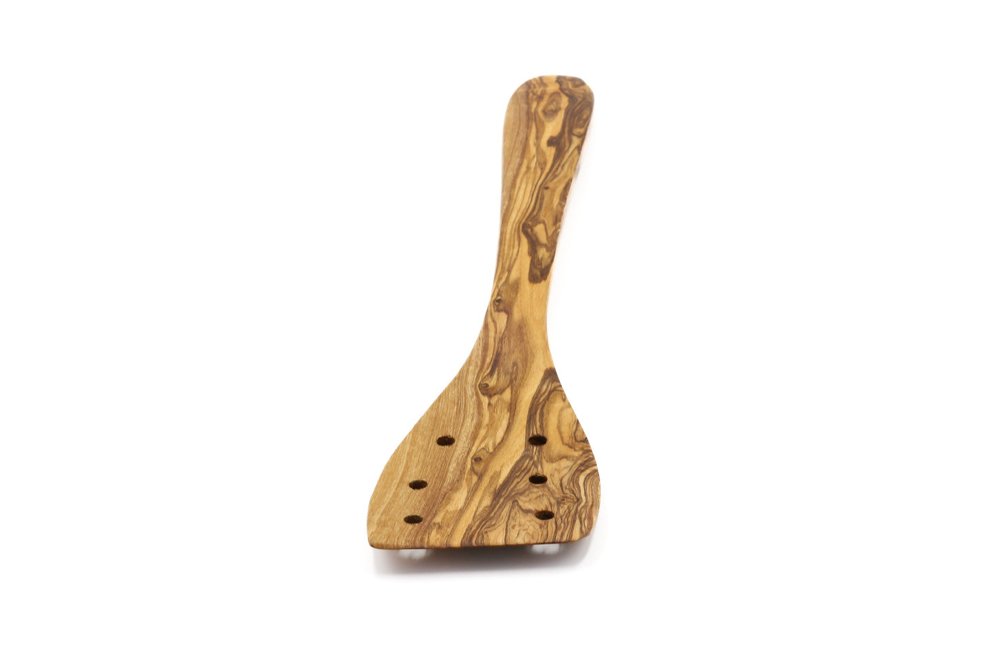 Olive wood perforated spatula