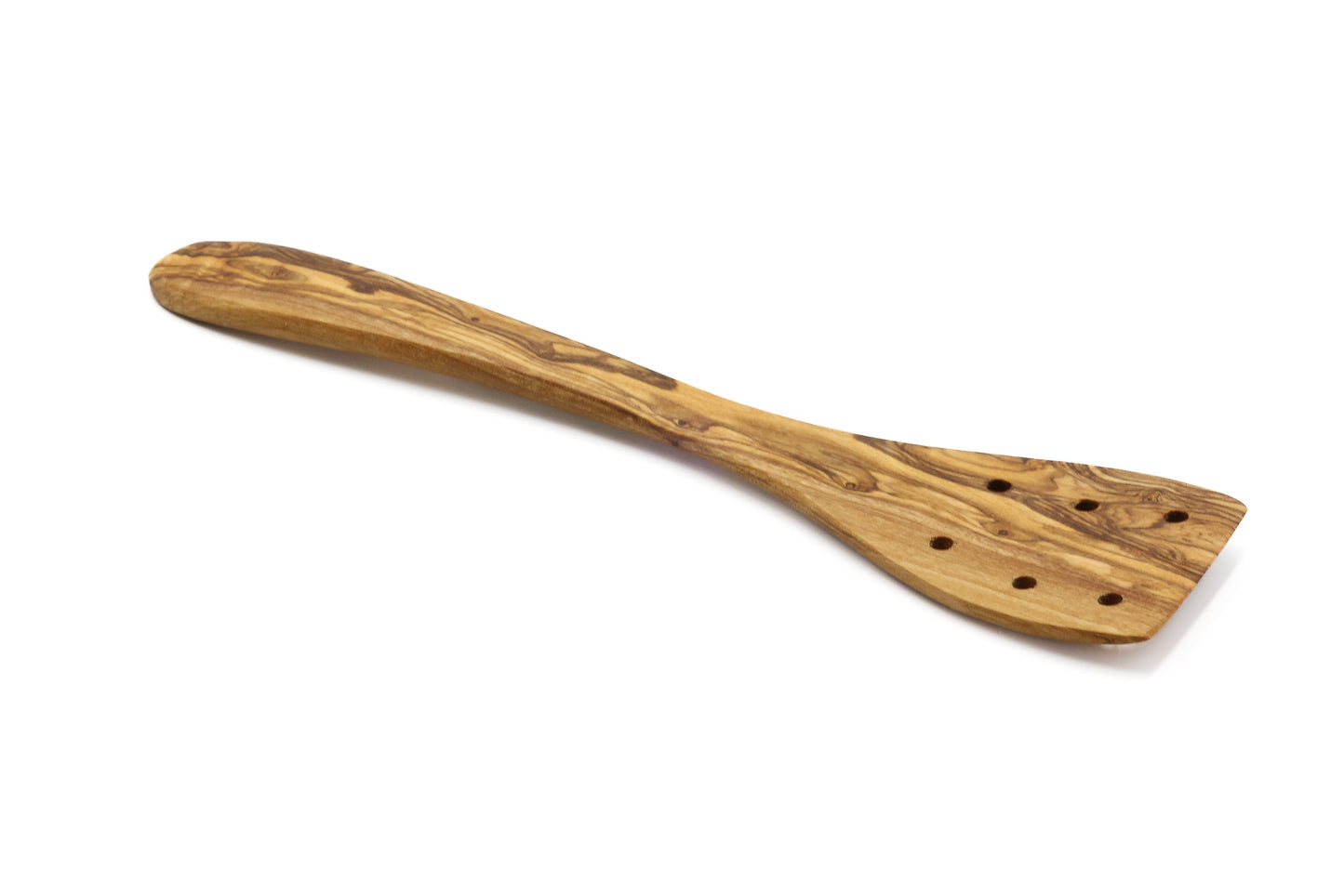 Olive wood perforated spatula