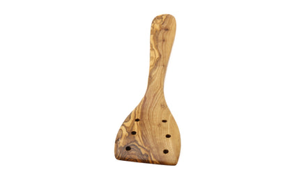 Olive wood perforated spatula