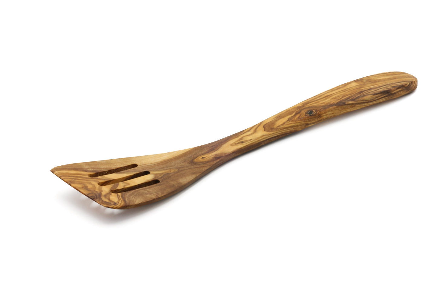 Olive wood perforated spatula