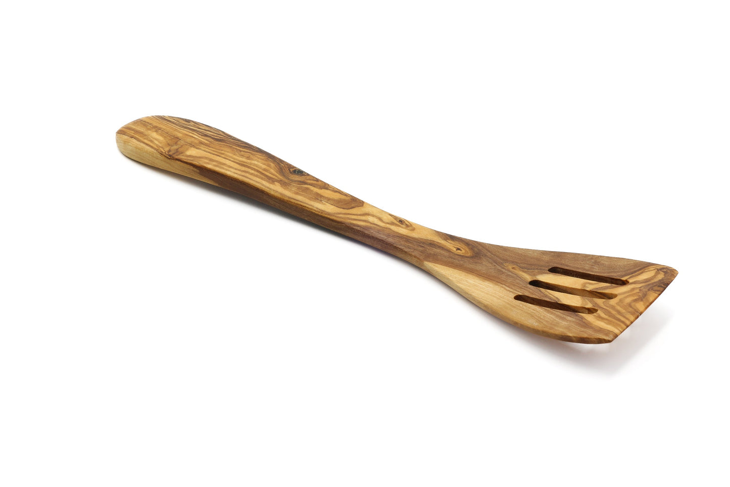 Olive wood perforated spatula