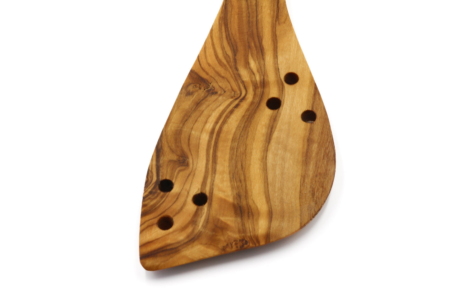 Olive wood perforated spatula