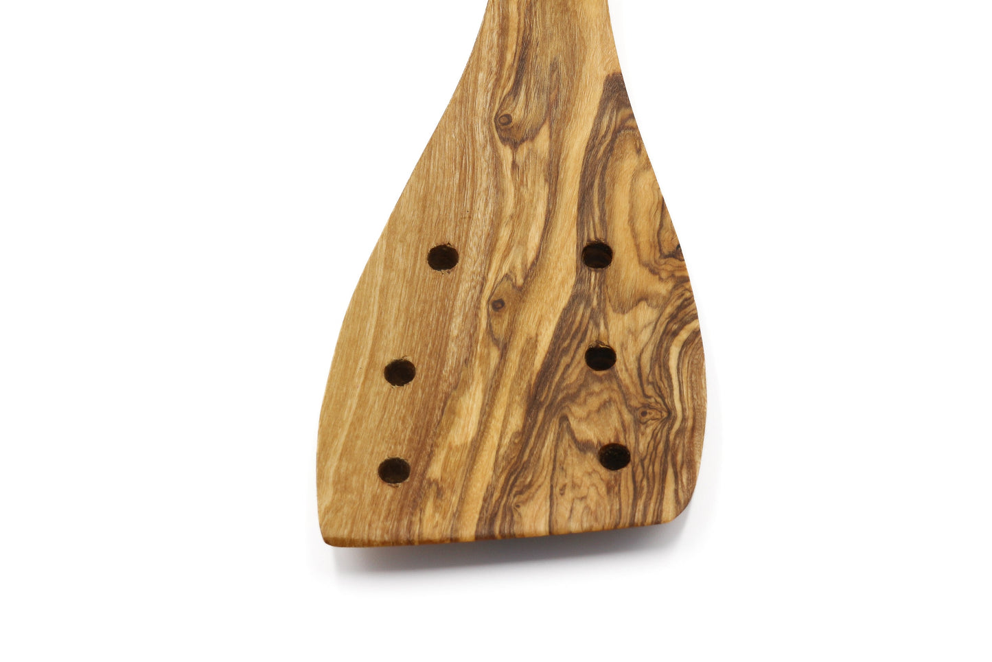 Olive wood perforated spatula