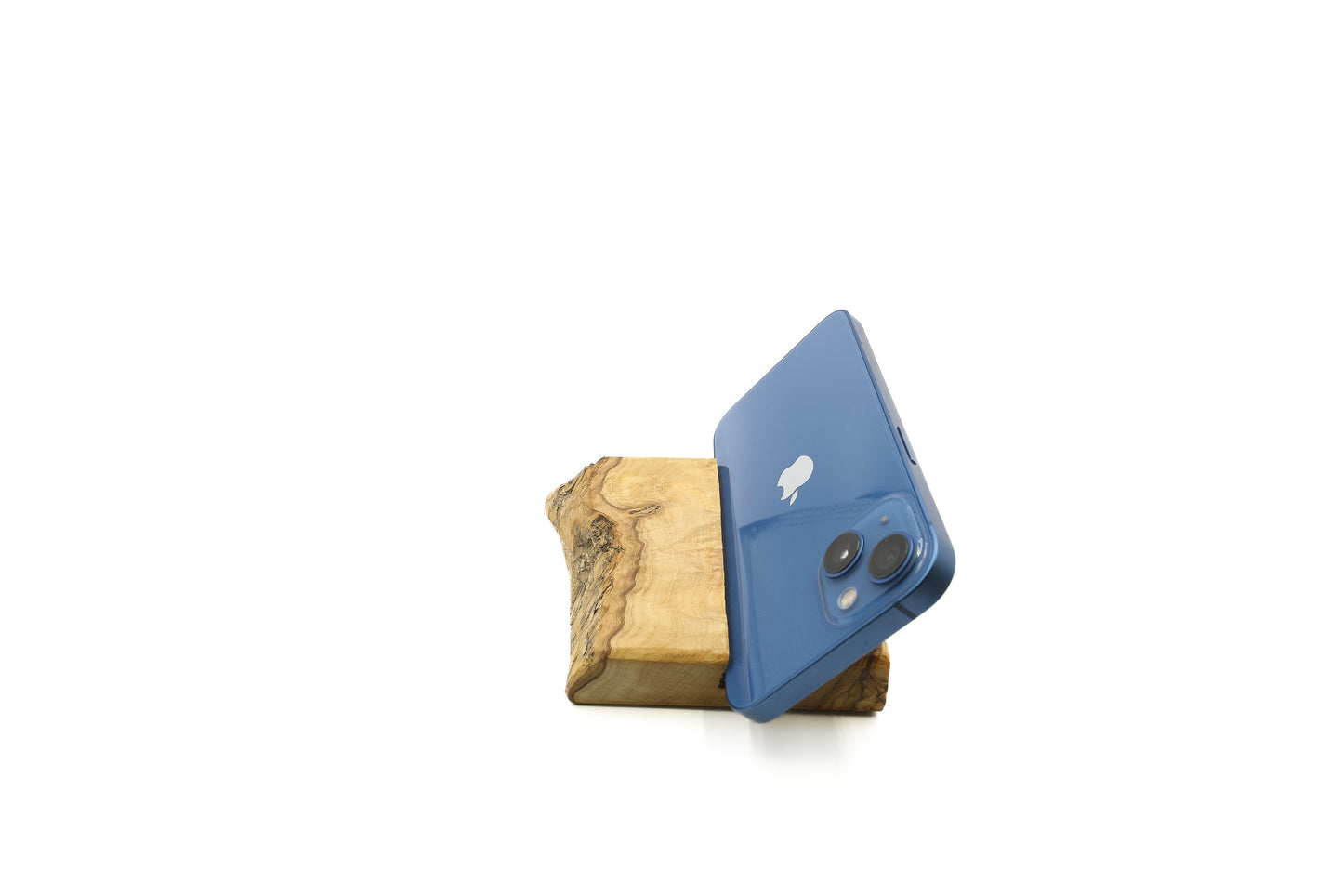 Olive wood mobile phone holder