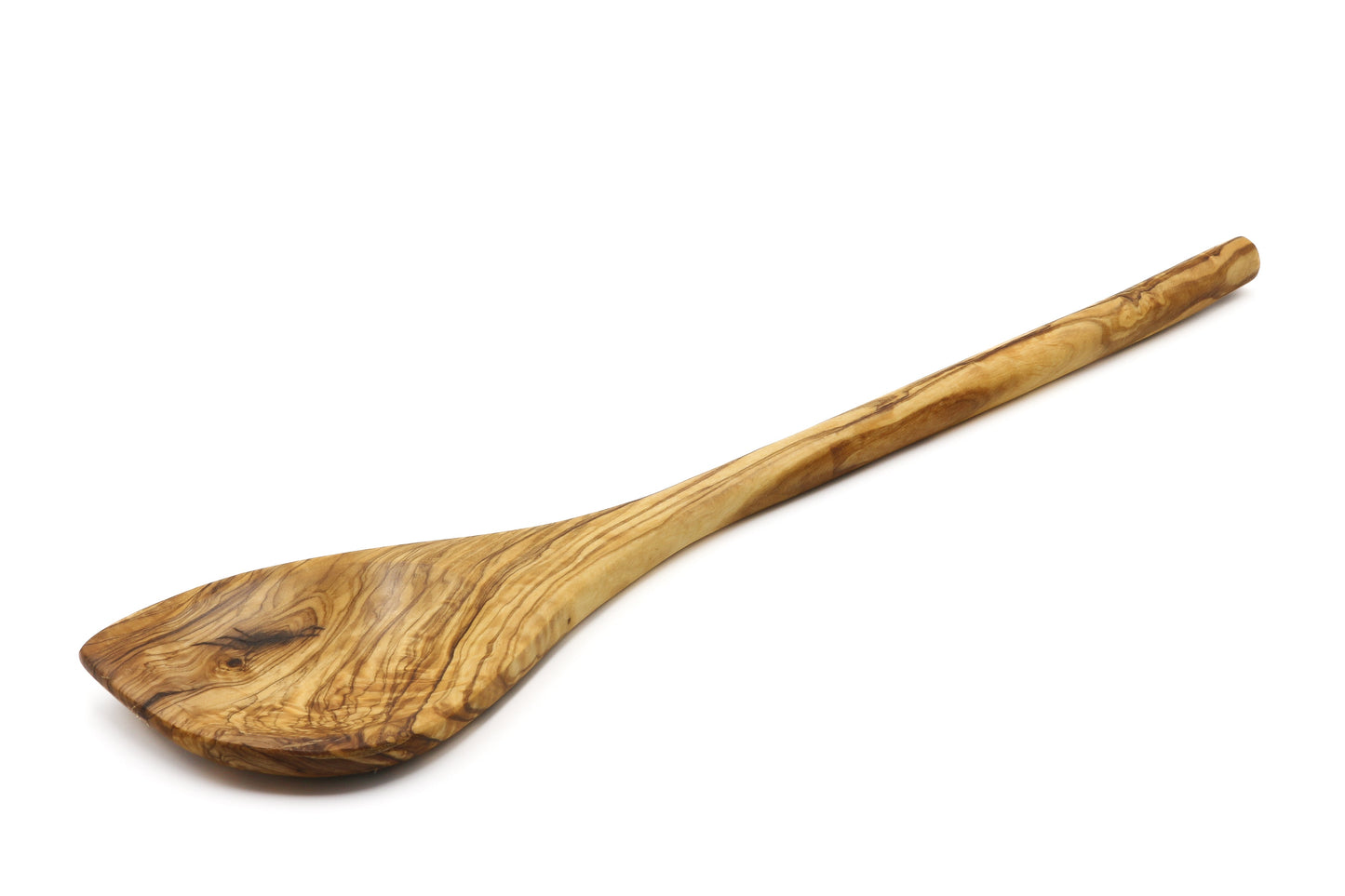 Olive wood pointed stirring, cooking, and baking spoon