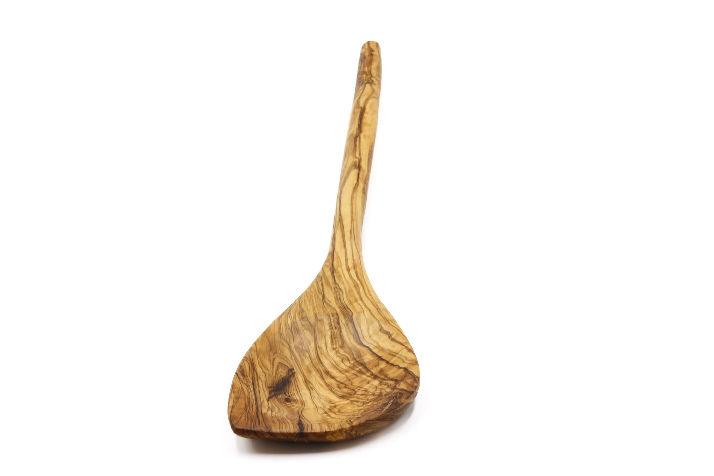 Olive wood pointed stirring, cooking, and baking spoon