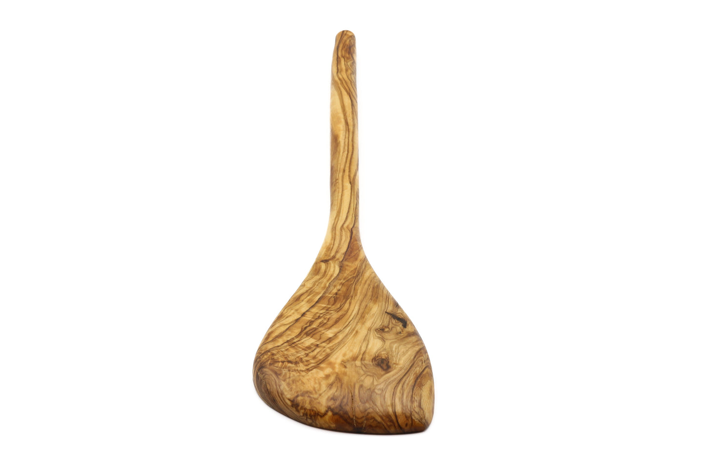 Olive wood pointed stirring, cooking, and baking spoon