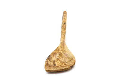 Olive wood pointed stirring, cooking, and baking spoon