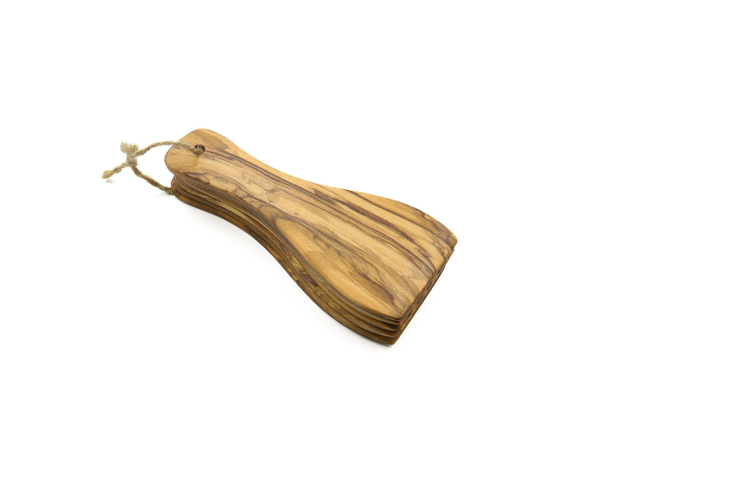 Olive wood spatulas for raclette, set of 6
