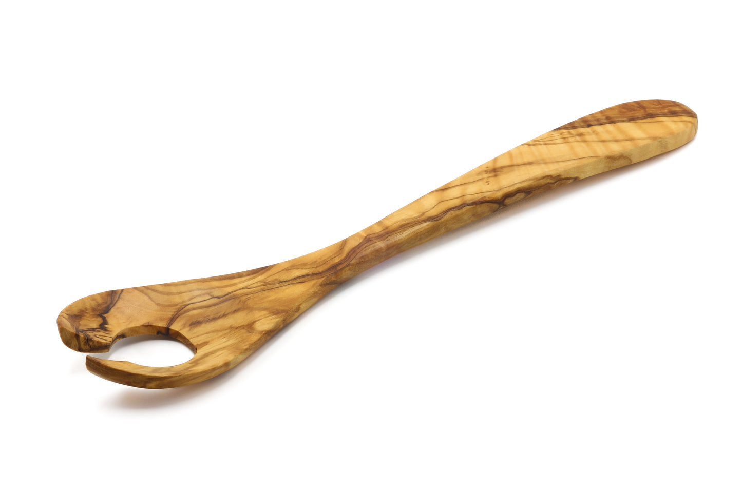 Olive wood scandia style salad serving fork