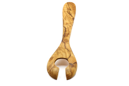 Olive wood scandia style salad serving fork