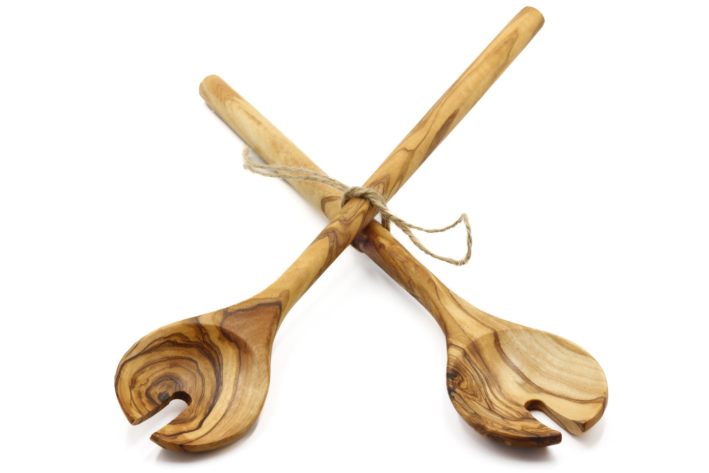 Olive wood scandia style salad serving fork