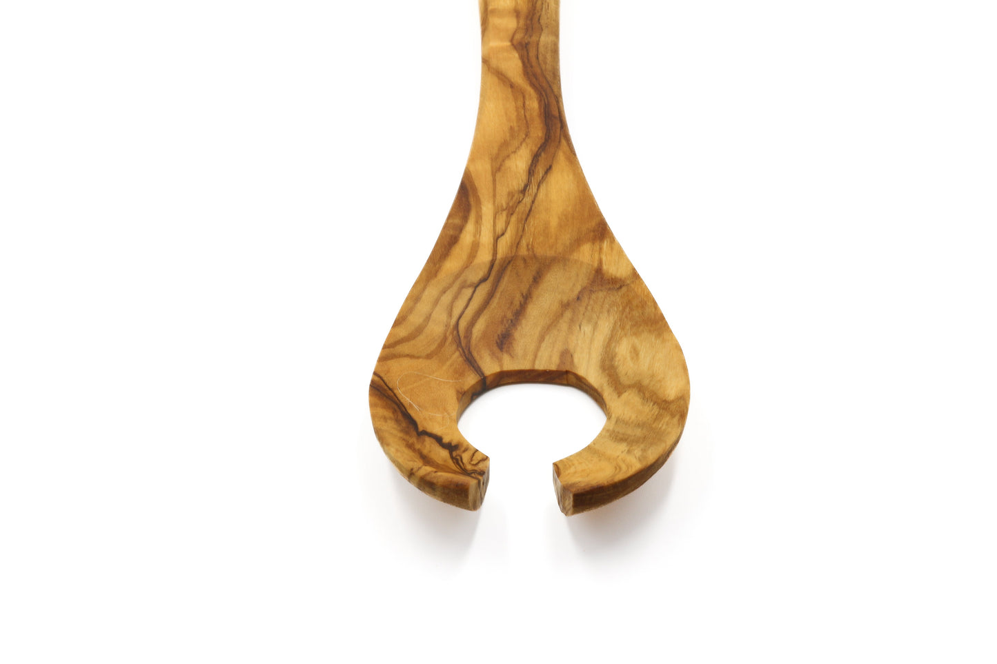 Olive wood scandia style salad serving fork