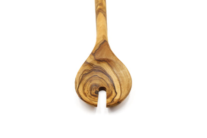 Olive wood scandia style salad serving fork