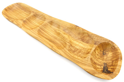 Irregular shape olive wood appetizer tray, sectional tray