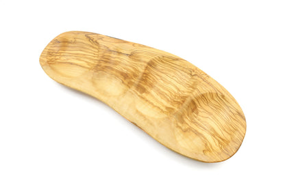 Irregular shape olive wood appetizer tray, sectional tray