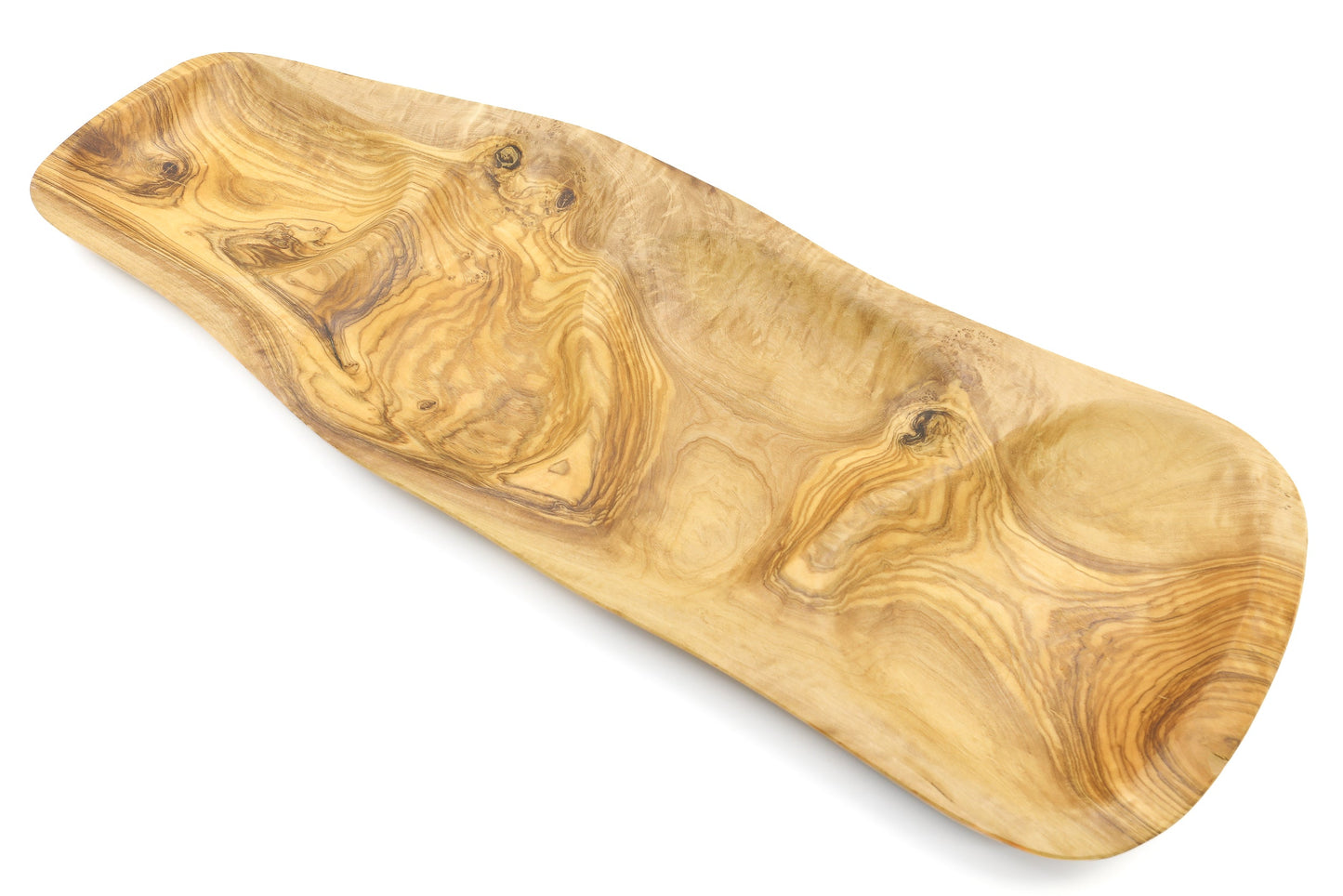 Irregular shape olive wood appetizer tray, sectional tray