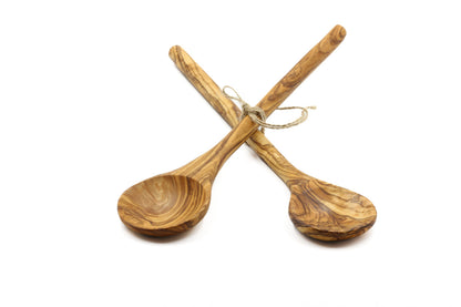 Olive wood stirring, mixing, and cooking spoon