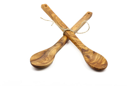 Olive wood stirring, mixing, and cooking spoon