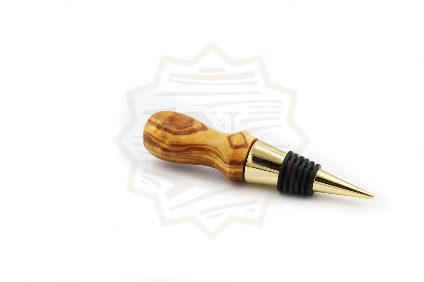 Unique olive wood bottle stopper