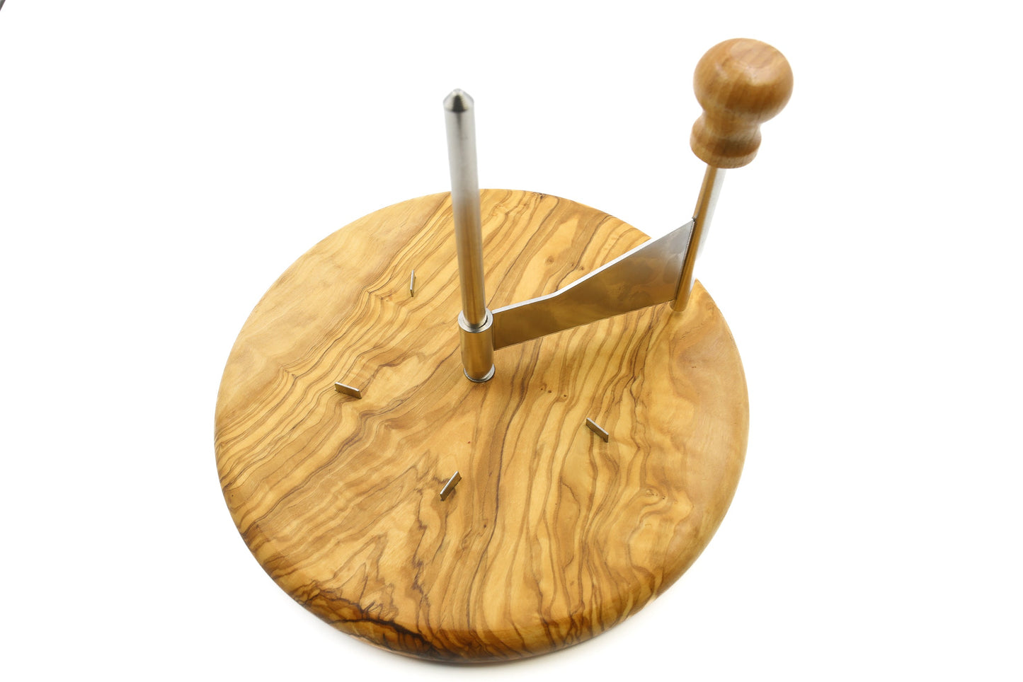 Deluxe olive wood Swiss cheese curler, cheese shaver for Tête de Moine