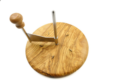 Deluxe olive wood Swiss cheese curler, cheese shaver for Tête de Moine