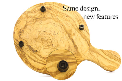 Deluxe olive wood Swiss cheese curler, cheese shaver for Tête de Moine