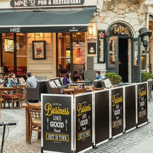 Securit® Multiboard Kreidetafel mit Holzrahmen, Silber, 115x60cm, Outdoor