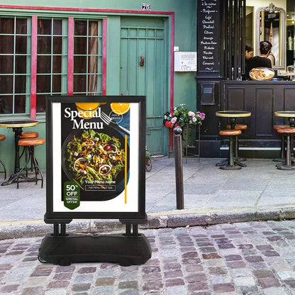 Kundenstopper Alu mit Wassertank, WindPro Basic, Schwarz, Outdoor