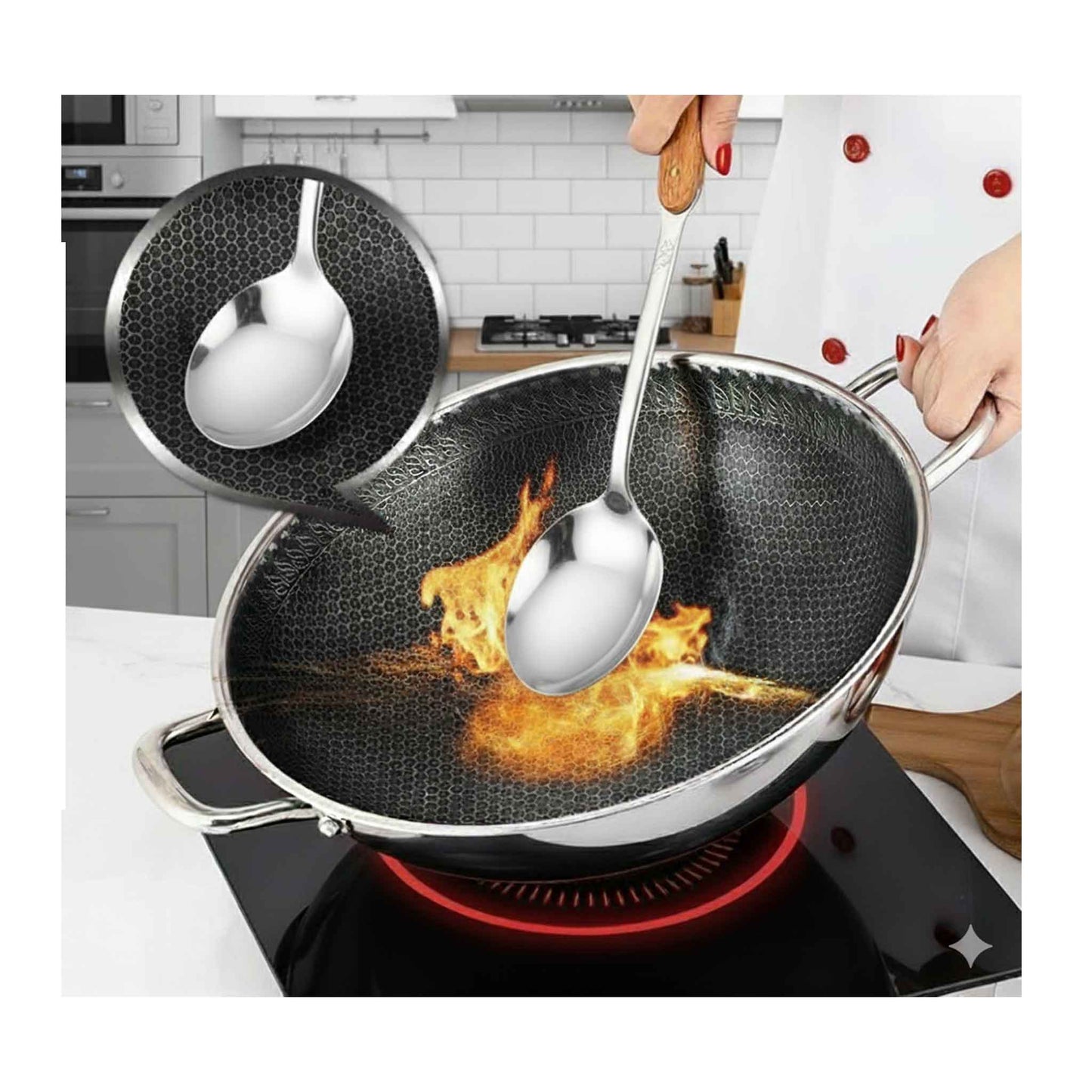 PW36 Kochtopf Steel Wok