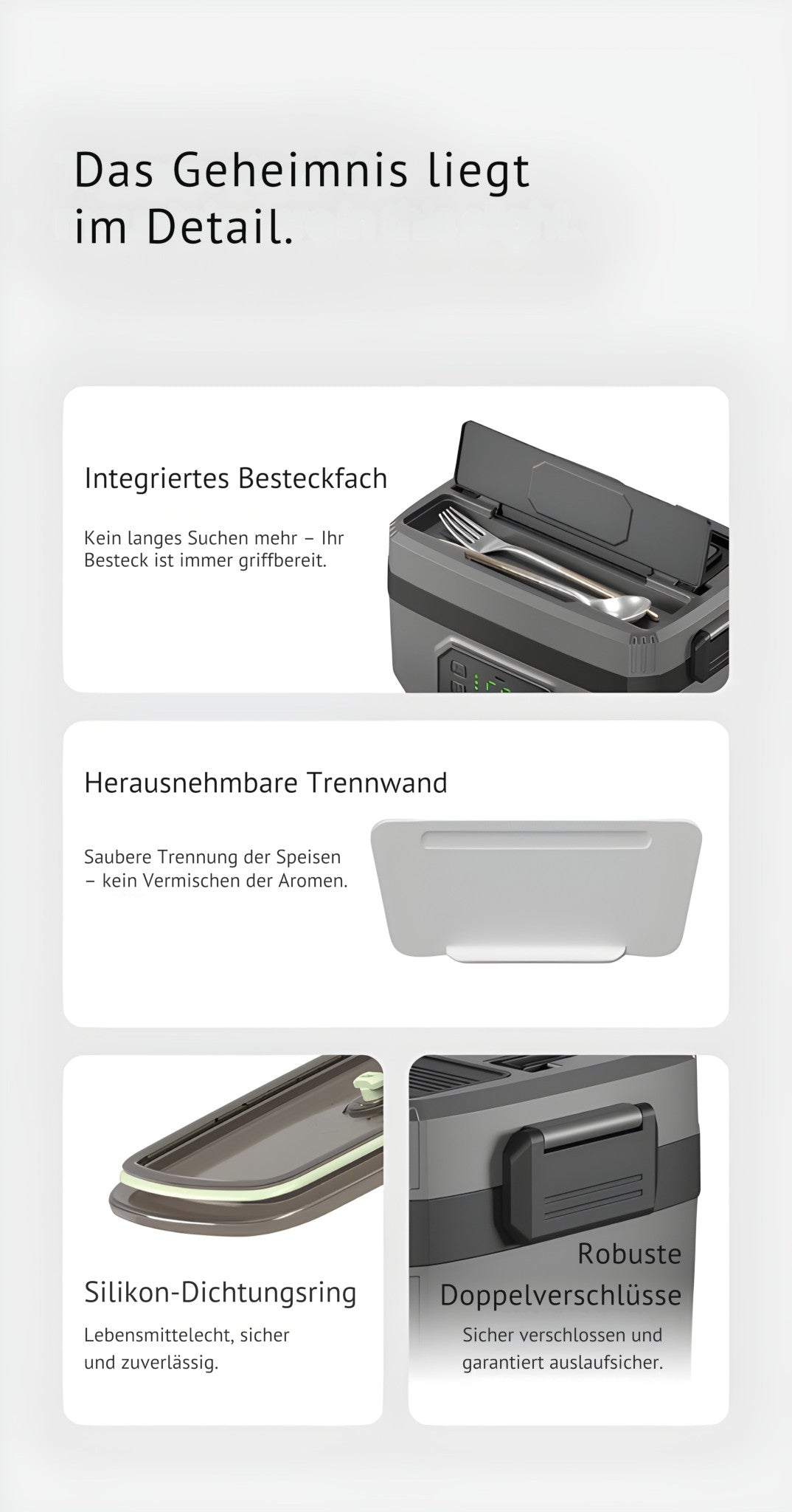 HotBox PRO XL – Elektrische Lunchbox mit Akku – Kabellos Essen wärmen