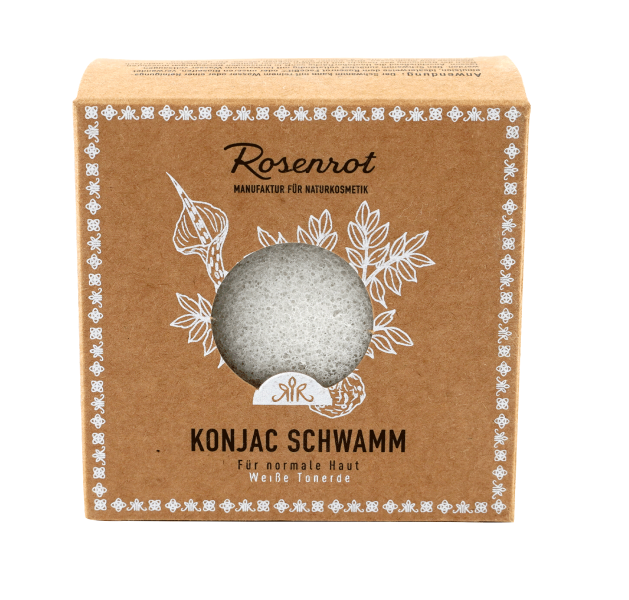 Rosenrot - Konjac Sponge with White Clay - Achieve Radiant Skin 🌟