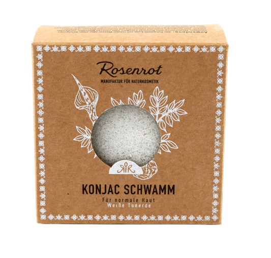 Rosenrot - Konjac Sponge with White Clay - Achieve Radiant Skin 🌟