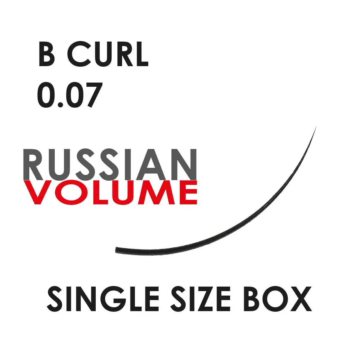 extensions de cils en soie - volume russe b-curl