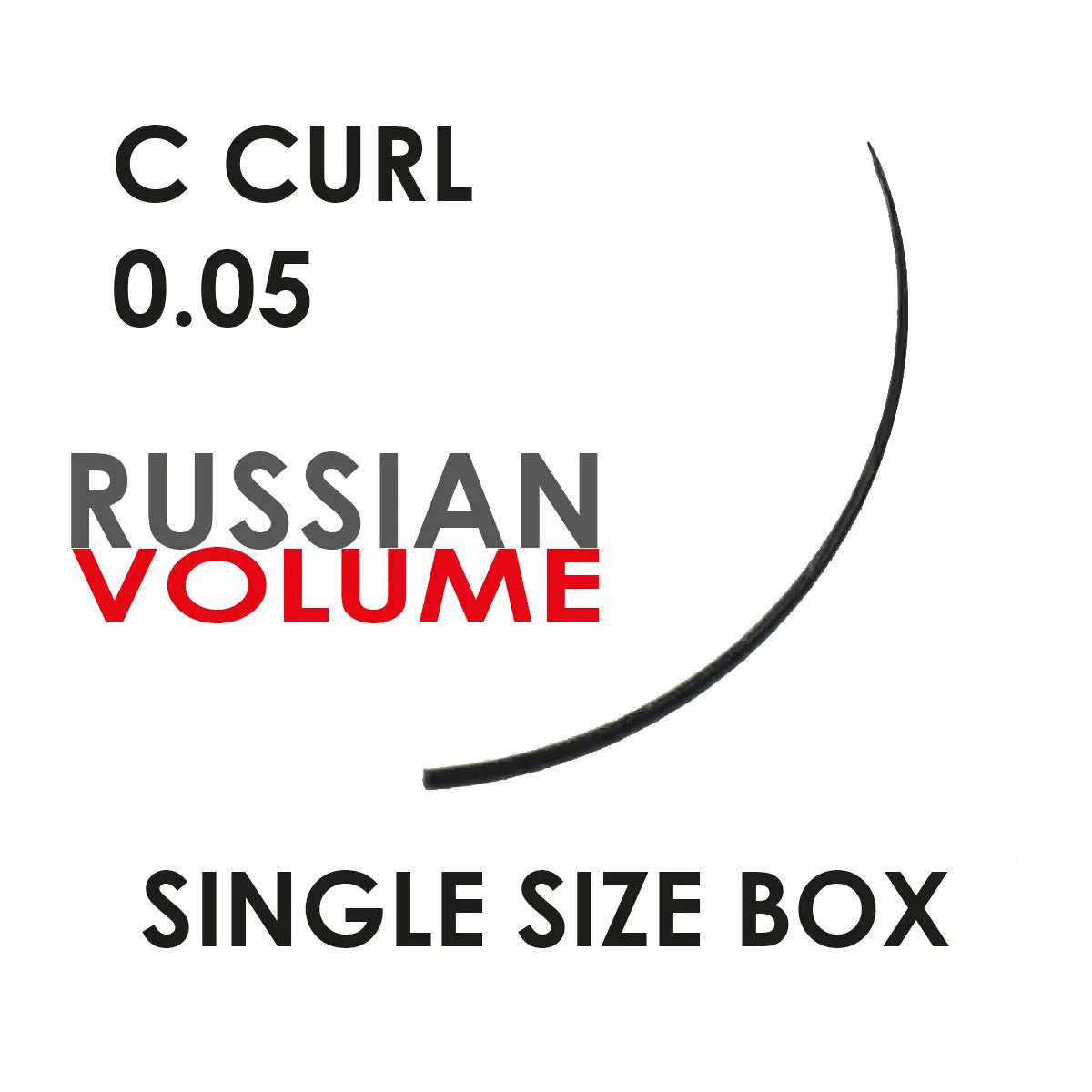 extensions de cils en soie - volume russe c-curl