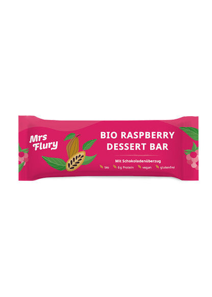 Bio Raspberry Dessert Bar 50 g fruchtig, schokoladig, vegan & natürlich gut
