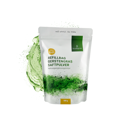 Refill-Bag Gerstengras Saftpulver