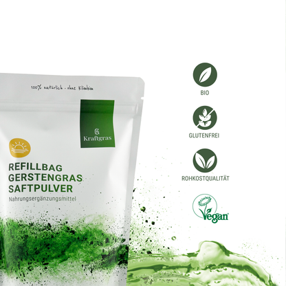 Refill-Bag Gerstengras Saftpulver