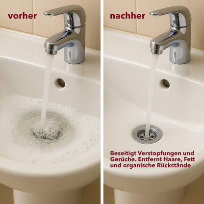 Rohr- und Abflussreiniger, beseitigt Gerüche und Verstopfungen, pH > 12, 10 Liter