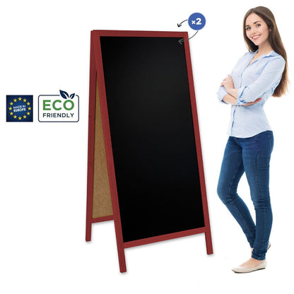 XXL Holz Kundenstopper "ColorFrame" 160x72cm, Indoor