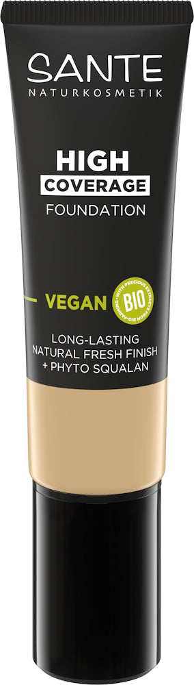 Sante - High Coverage Natural Foundation 02 Warm Ivory - Long-Lasting Vegan 🌿✨