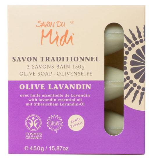 SAVON DU MIDI Olivenseife Lavand. 3x150g