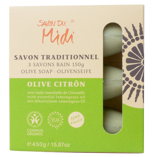 SAVON DU MIDI Olivenseife Citron 3x150g