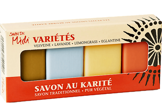 SAVON DU MIDI - Guest Soap Varieties 4x20g - Luxurious Vegan Care 🌿🛁