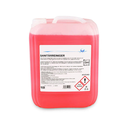 Sanitärreiniger, gegen Kalkverunreinigungen, rosa, PH <2, Palette mit 60 Kanister à 10 Liter