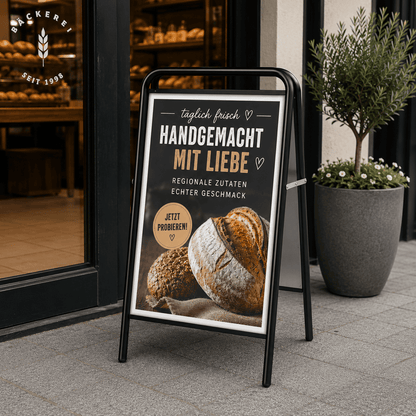 Kundenstopper Stahlrohr Classic, Outdoor