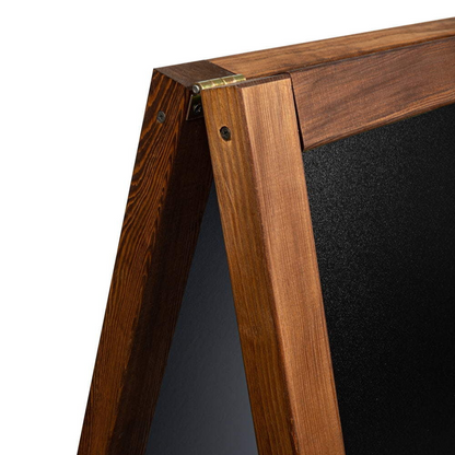 Massiver Holz Kundenstopper 118x65cm, Dunkelbraun, Outdoor