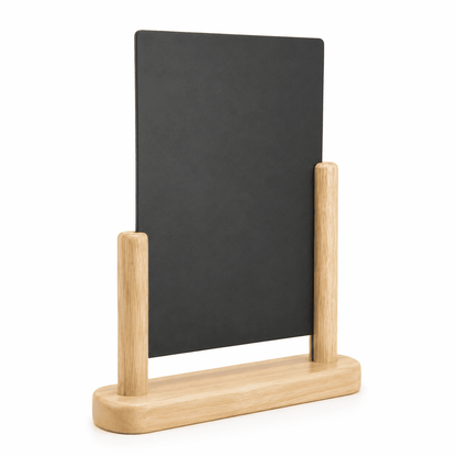 Securit® Tischkreidetafel, Holzsockel Buche